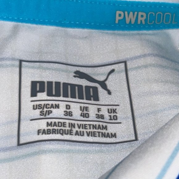 PUMA GOLF Striped PowerCool Polo Shirt Women's Small - Picture 7 of 12